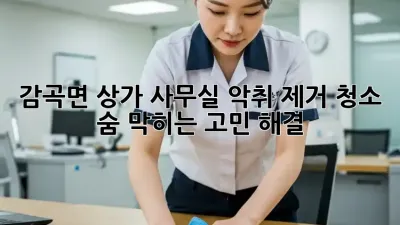 감곡면 상가, 사무실 악취 제거 청소! ✨ 숨 막히는 고민 해결! 💨