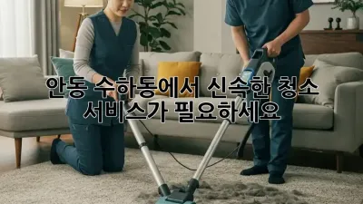 안동 수하동에서 신속한 청소 서비스가 필요하세요?